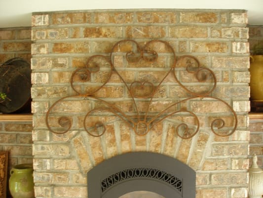 Chimney scrollwork.