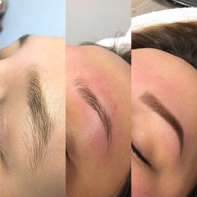 Eyebrow shaping and tinting