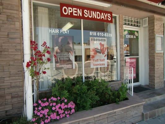 Storefront at Hair Play Salon and Med Spa