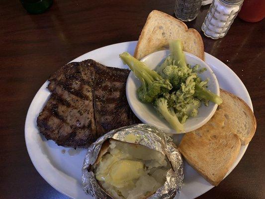 Sirloin and baked potato