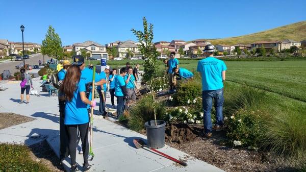 Pathway serving the city of Dublin by helping clean up a city park during "Dublin's Civic Pride Volunteer Day" 2016