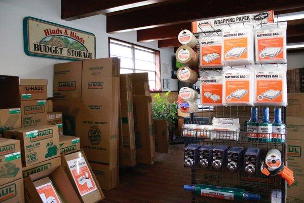 Moving and packing supplies available at our Northside and Downtown locations.