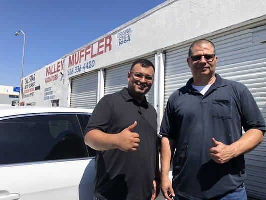 Snapped a photo of my husband and Ismael in front of the shop. Good work and good people. Doesn't get any better than that!