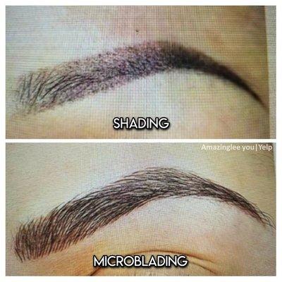 Microblading & Shading all by Amazinglee you! If you want your eyebrows on point book an appointment today!