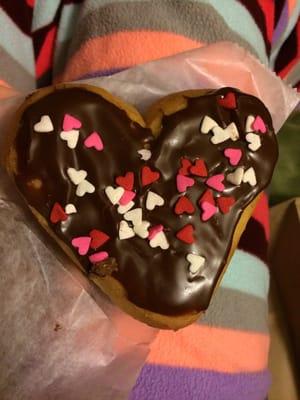 Brownie batter donut - filling really tastes like brownie batter!