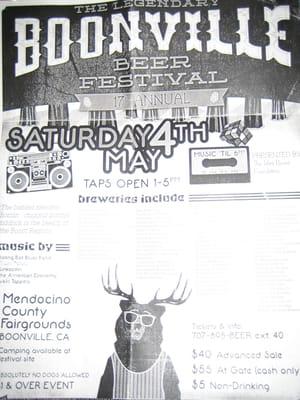 Boonville Beer Festival 2013 flyer