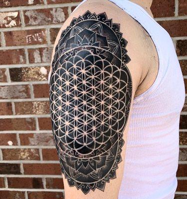 Sacred geometry tattoo by Paul