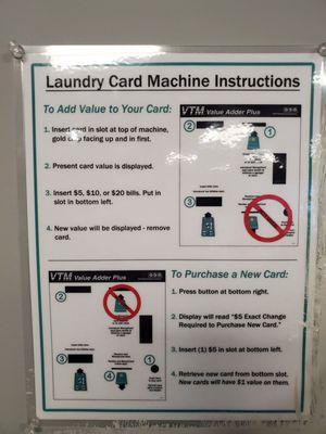 Laundry Card Info