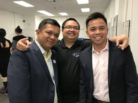 HealthForce Training Faculty and Director, Dexter Wong; HF Trainining Coordinator, Gilbert Ngo and Certified Instructor, Albert Tubilan.