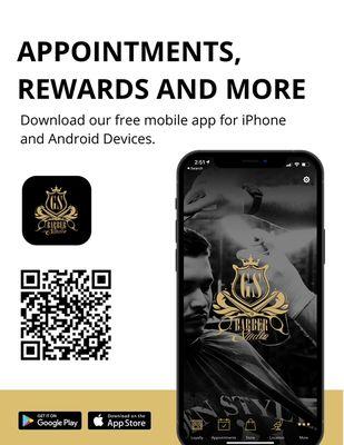 DOWNLOAD OUR APP : GOLDEN STYLES BARBER STUDIO NOW , for appointments, purchase product, our loyalty program and much more...