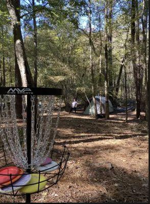 Disc golf in camp