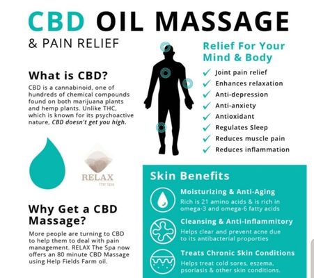 We offer CBD massage call for more information.