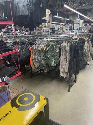 Military surplus clothing and tactical clothing