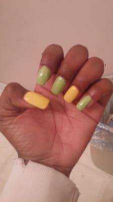 Green and gold gel