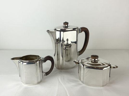 1920s Christofle Art Deco Coffee or Tea Set - Pot, Cream & Sugar