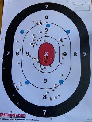 Based on my groupings according to my instructor, the bad guy is going down. Need more practice!