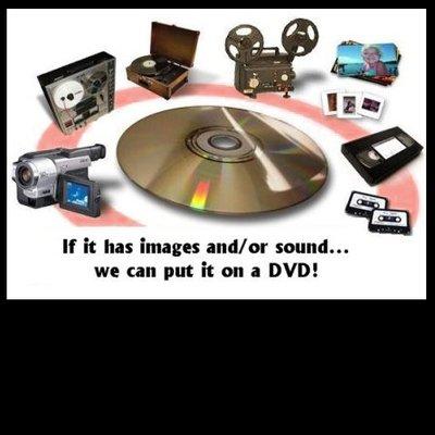 Video Transfer to DVD, Slides to DVD, Negs and Photos to DVD, 8mm Film to DVD, 16mm Film to DVD, Audio to Mpeg or CD