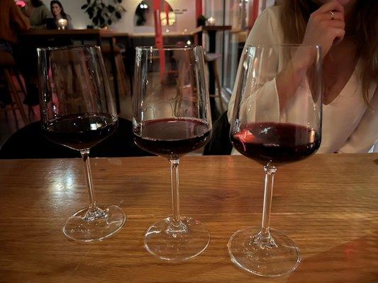 Wine flight ($20)