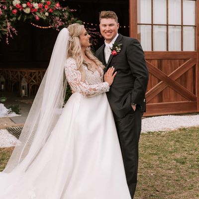 Mahogany Barn Door Ceremony Location at Castle Farm