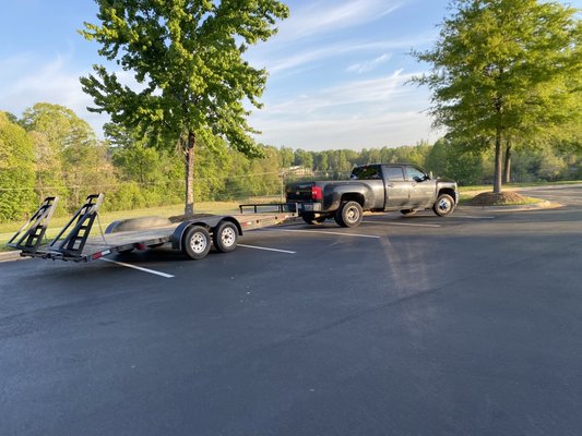 My truck, diesel, he serviced for oil and fuel filter change.