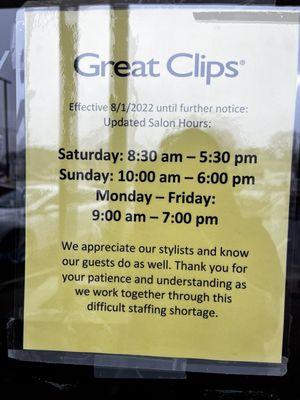 Store hours