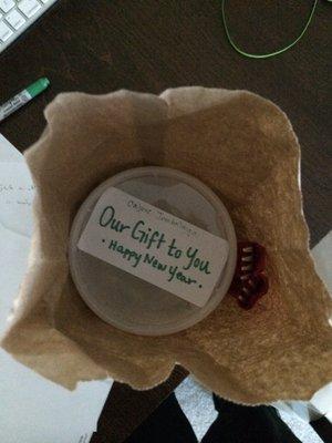 A meal sealed with a 'Lid of Encouragement' ready to be disseminated in the San Diego Community