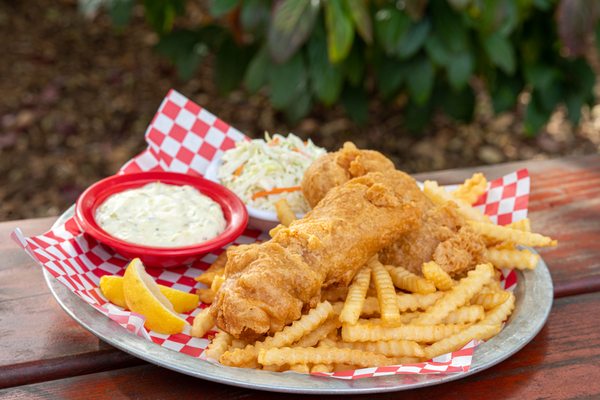 Fried Fish and Chips Plate