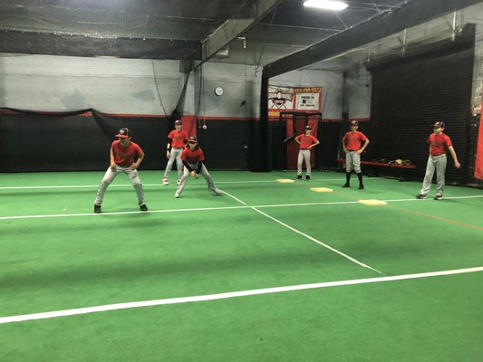 12U Base running drills