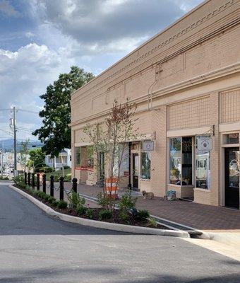 Beautiful new streetscape with wider sidewalks