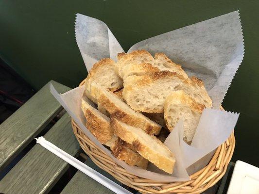 Bread served with the cheese board