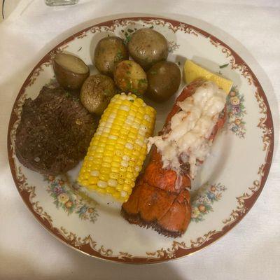 Surf-and-turf prepared by Chef Michelle