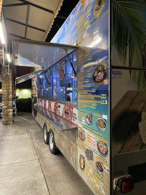 Taco truck inside - there are 2 trucks