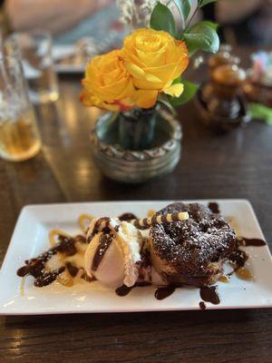 Chocolate bread pudding.