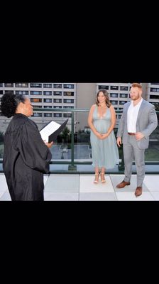 Simple civil wedding at my rooftop.