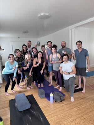 Private yoga class for birthday celebration