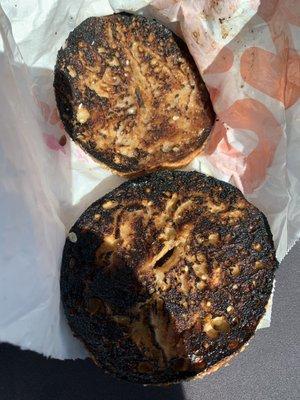 Burnt bagel