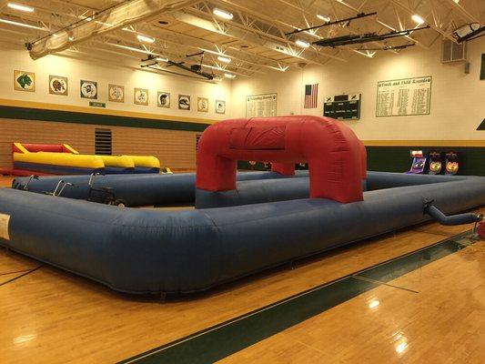 Giant inflatable trike track.