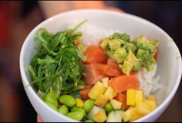 Dive into freshness at our poke station: customize your bowl with vibrant ingredients for a taste of coastal paradise.