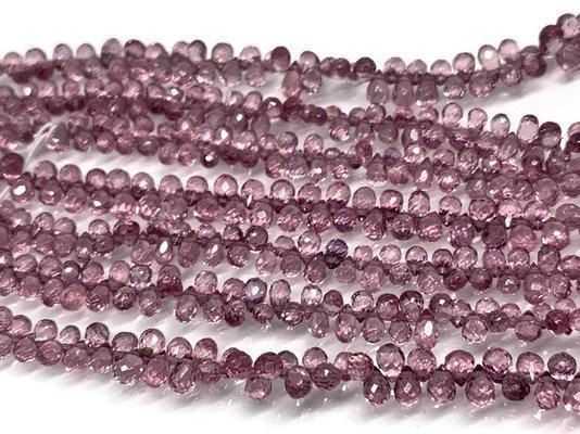 Malaia Garnet Faceted drops 3x5mm , 4x6mm sizes