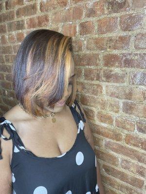 Cut, highlights... natural hair!