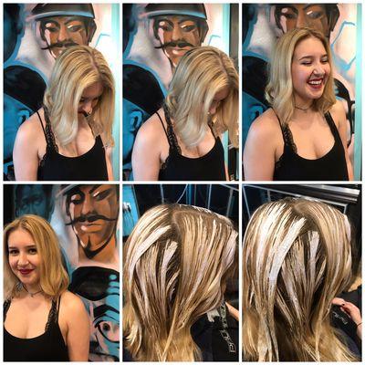 Handpinted highlights by Rachel