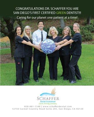 San Diego's First Certified Green Dentist - Schaffer Dental Excellence - Del Mar, CA