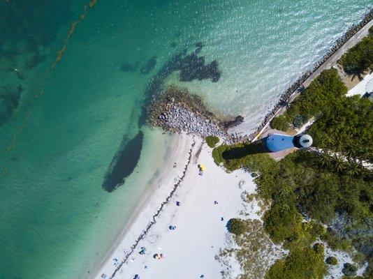 Beautiful Shot of Key Biscayne Light House, We took with our drone fleet.