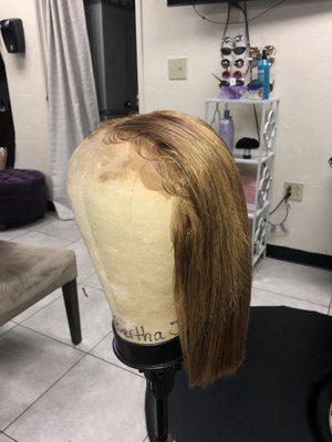 Custom color and cut frontal wig