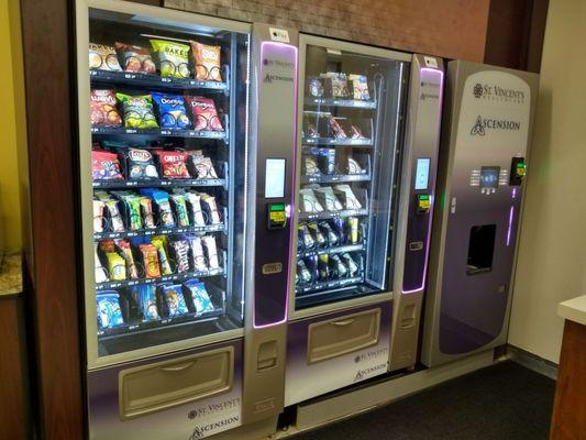 Vending machines on first floor lobby.