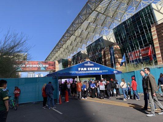 Entrance for Super Bowl at the Phoenix Convention Center