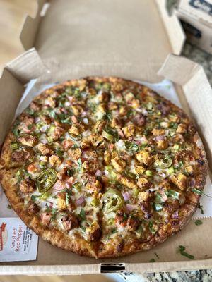 Chilli Chicken Pizza - my hubby loved it.