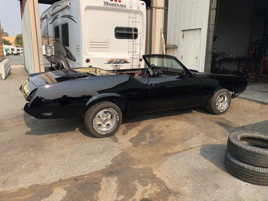 1970 cutlass convertible black and gold