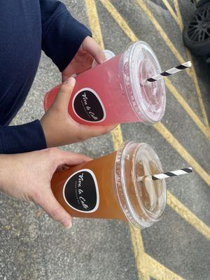 Large Strawberry limeade and medium tamarindo