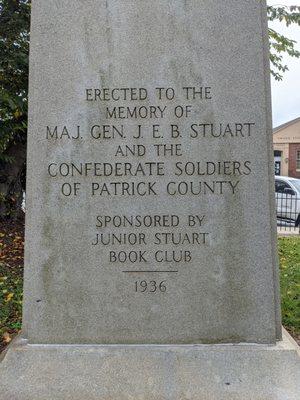 Monument to Confederate General JEB Stuart